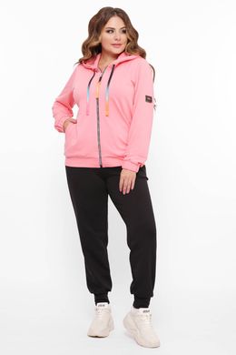 Спортивний костюм для повних дівчат з рожевою кофтою, 54