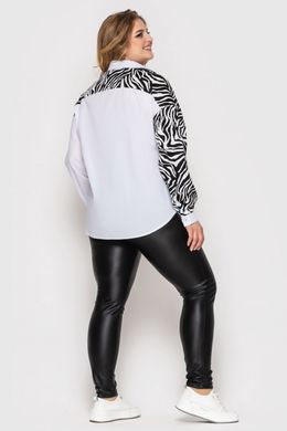 Бавовняна модна сорочка для повних дівчат зебра, 52