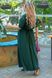 Чудова сукня батал зелена гіпюр з софтом, 54