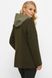 Коротке пальто великих розмірів демісезонне кольору хакі, 54