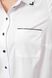 Біла бавовняна сорочка великих розмірів з довгим рукавом, 54