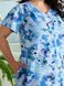 Сукня сорочка для повних літня з софту блакитна, 50-52
