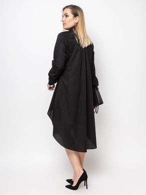 Черное летнее платье рубашка свободное баталы, 48-50
