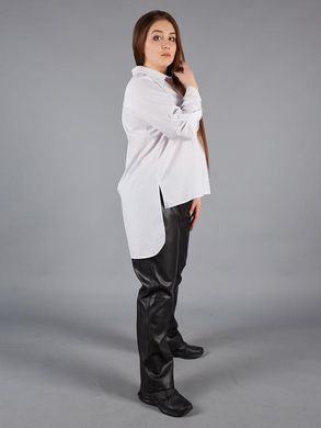 Сорочка жіноча біла велика подовжена спинка з бавовни, 54