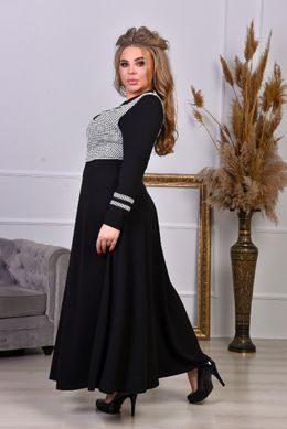 Платье больших размеров длинное с широкой юбкой, 54