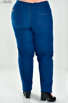 Жіночі джинси великого розміру без застібок сині, 52-54