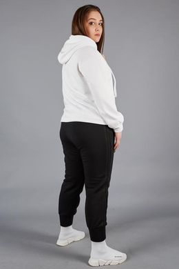 Модний спортивний костюм для жінок великих розмірів чорно-білий, 54