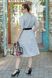 Сіре двобортне плаття батал сумішевий льон, 56