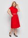 Летнее платье красное с расклешенной юбкой, 48