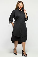 Бавовняне літнє плаття чорне великого розміру, 52-54