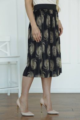Жіноча спідниця плісе великих розмірів чорна, 54