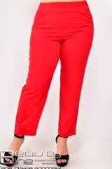 Вкорочені штани великих розмірів з бенгаліну червоні, 52-54