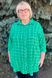 Стильная женская рубашка в больших размерах на лето зеленая, 52-54