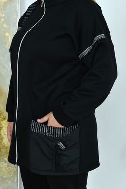 Теплий спортивний костюм великих розмірів на флісі з кофтою, 54