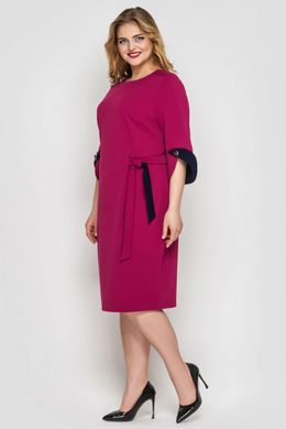 Ідеальне плаття для офісу кольору марсала, 48