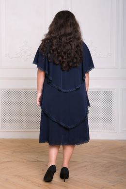 Сукня з шифону великих розмірів темно-синє, 54