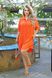 Платье рубашка батальных размеров хлопковая оранж, 54
