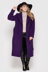 Пальто женское кашемировое фиолетовое до 58 размера, 50