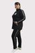 Спортивний костюм для великих жінок трикотажний чорний, 52-54