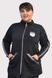 Спортивний костюм для великих жінок трикотажний чорний, 52-54