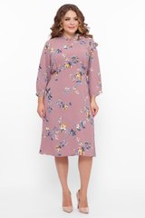 Нежное розовое платье плюс сайз с цветочным рисунком, 60