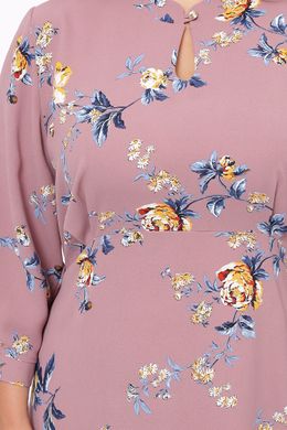Нежное розовое платье плюс сайз с цветочным рисунком, 62