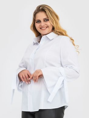 Біла жіноча сорочка для повних жінок, 50