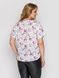 Женская блуза батал летняя светлая с цветочным рисунком, 52