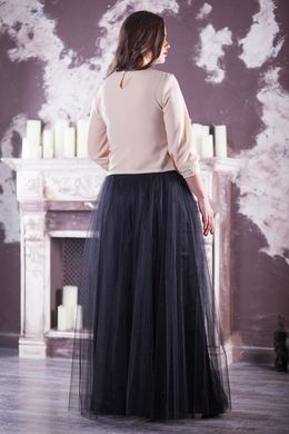 Длинная женская юбка больших размеров из фатина, 48