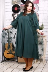 Ошатна сукня батального розміру зелена, 48
