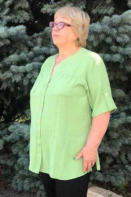 Легкая женская рубашка летняя больших размеров, 56-58