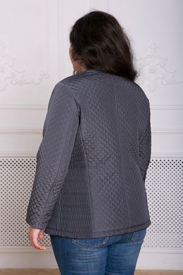 Женская куртка батал стеганная короткая серая, 54