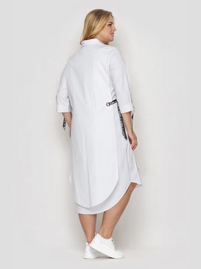 Біле плаття великого розміру з бавовни двошарове, 52-54