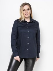 Бавовняна жіноча сорочка з довгим рукавом батал, 48-50