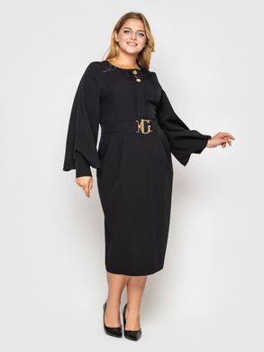 Черное элегантное женское платье батальные размеры, 50