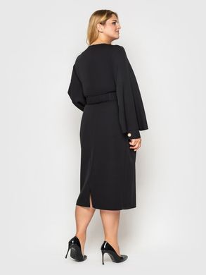 Черное элегантное женское платье батальные размеры, 50
