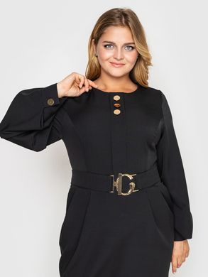 Чорна елегантна жіноча сукня батальні розміри, 50