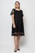 Вечірня чорна мереживна сукня батал з коротким рукавом, 56-58